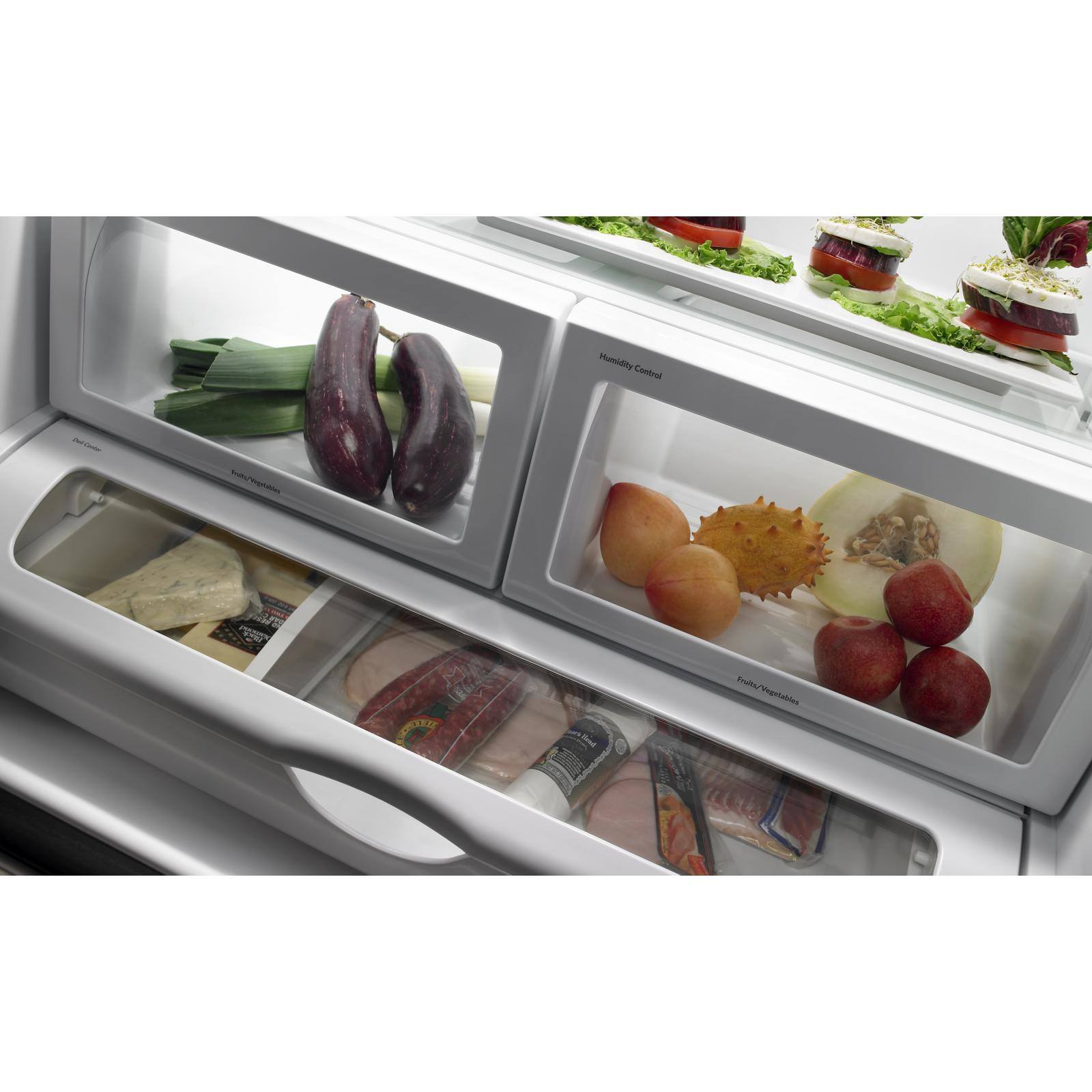 JennAir - 35.625 Inch 21.94 cu. ft French Door Refrigerator in Stainless - JFC2290REM