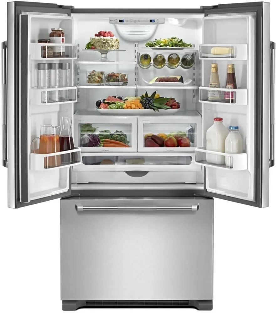JennAir - 35.625 Inch 21.94 cu. ft French Door Refrigerator in Stainless - JFC2290REP