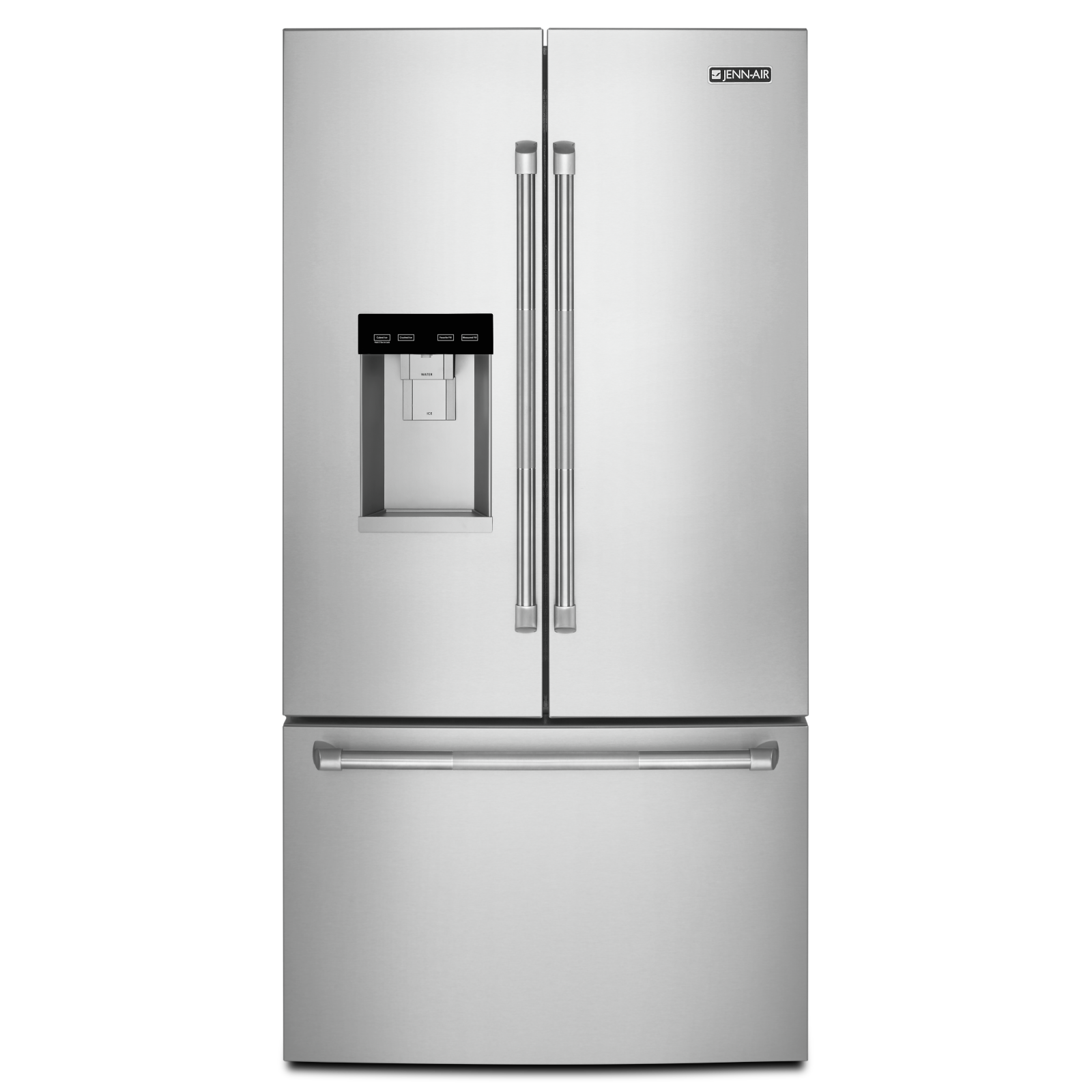 JennAir - 35.75 Inch 23.8 cu. ft French Door Refrigerator in Stainless - JFFCC72EFP