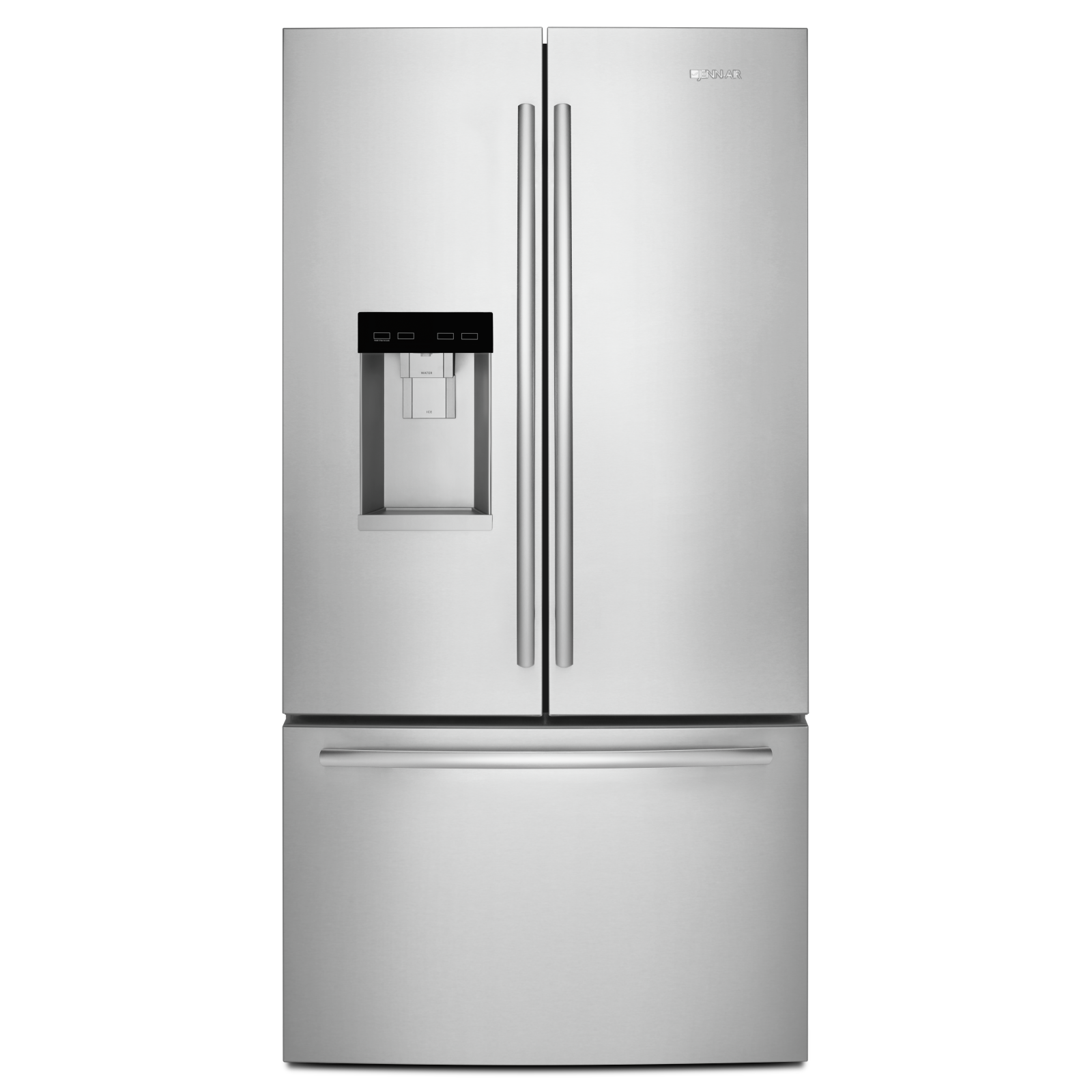 JennAir - 35.75 Inch 23.8 cu. ft French Door Refrigerator in Stainless - JFFCC72EFS