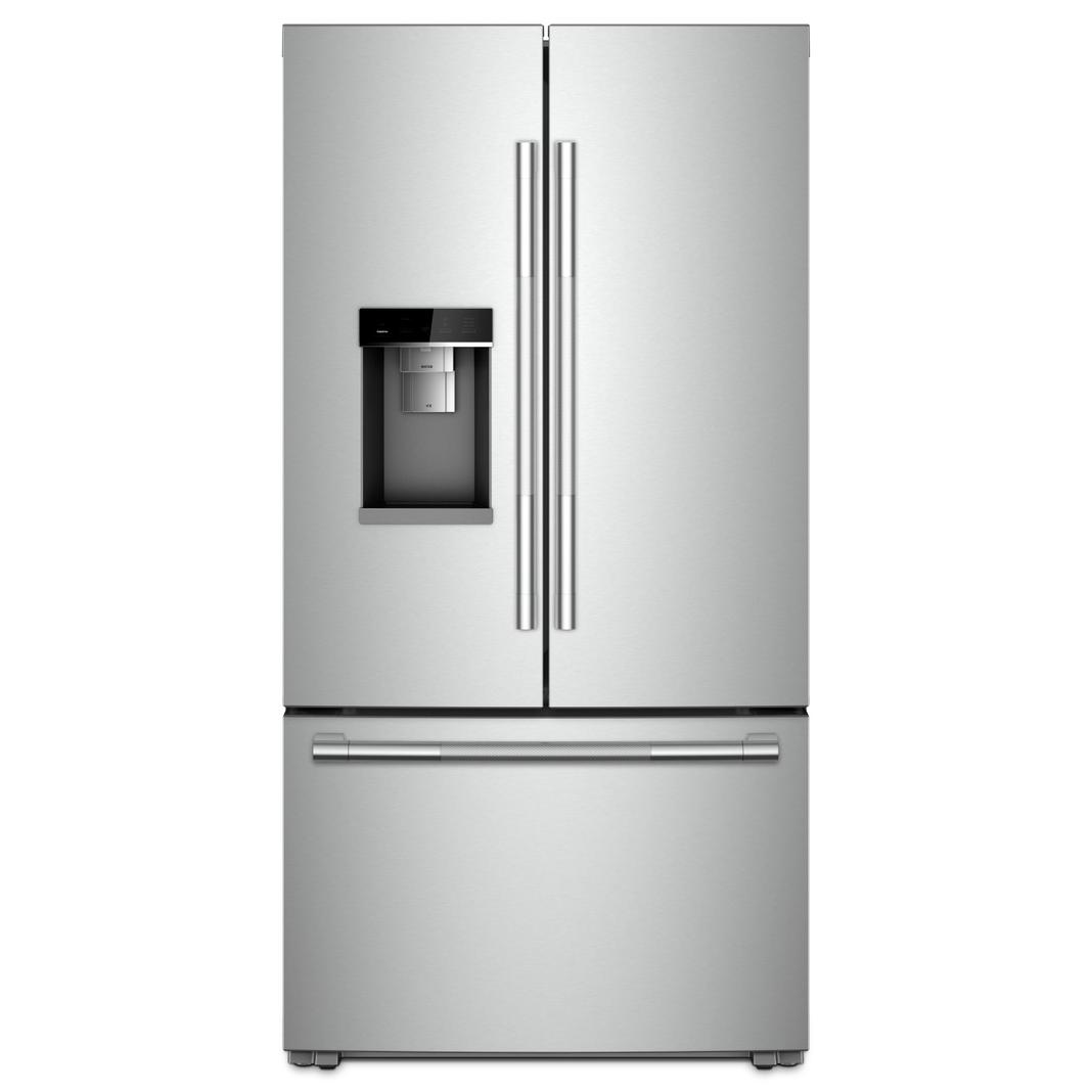 Jennair - 35.8 Inch 23.8 cu. ft French Door Refrigerator in Stainless - JFFCC72EHL