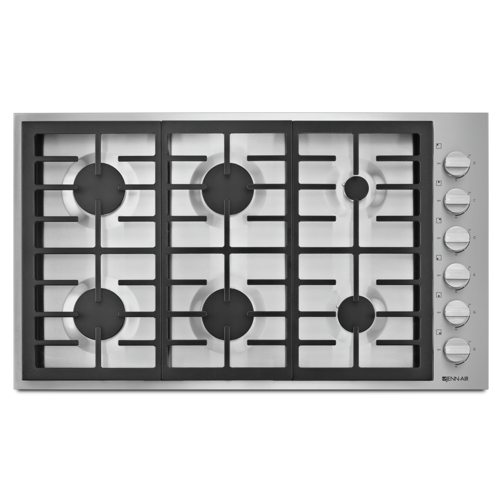 JennAir - 36 inch wide Gas Cooktop in Stainless - JGC7636BP