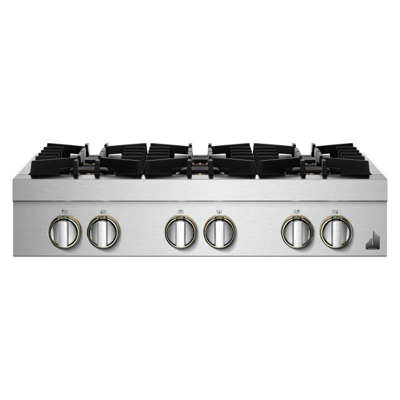 Jennair - 35.8 inch wide Gas Cooktop in Stainless - JGCP436HL