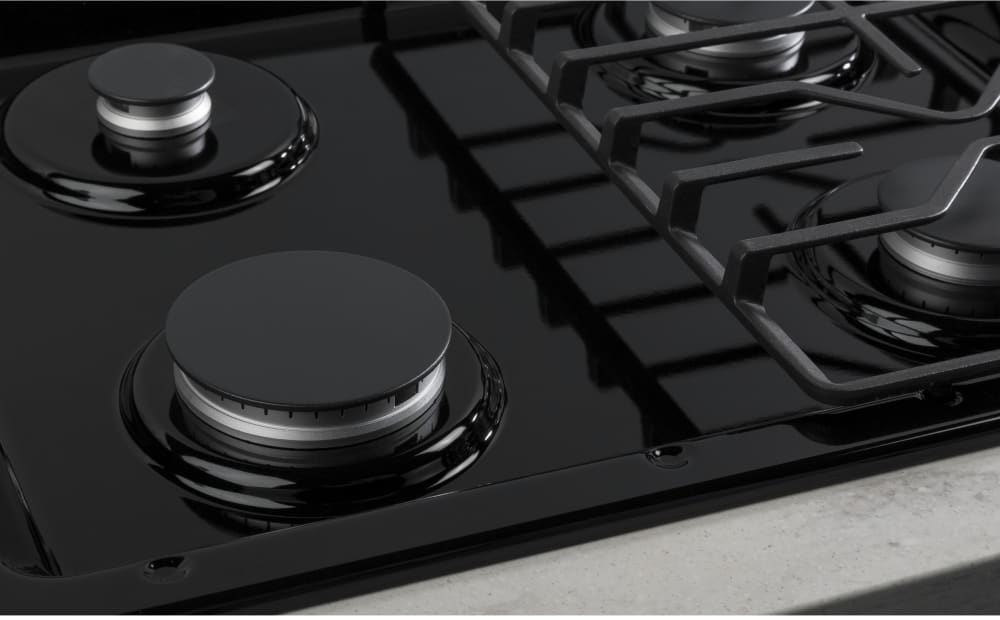 GE - 30 inch wide Gas Cooktop in Black - JGP3030DLBB
