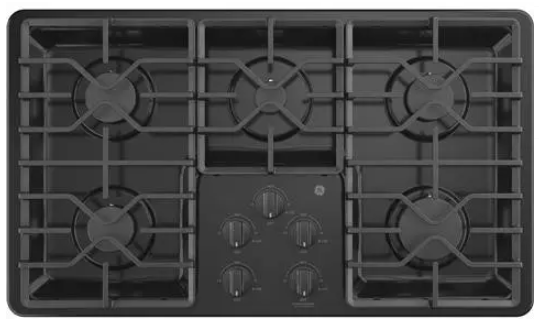 GE - 36 Inch Gas Cooktop in Black - JGP3036DLBB