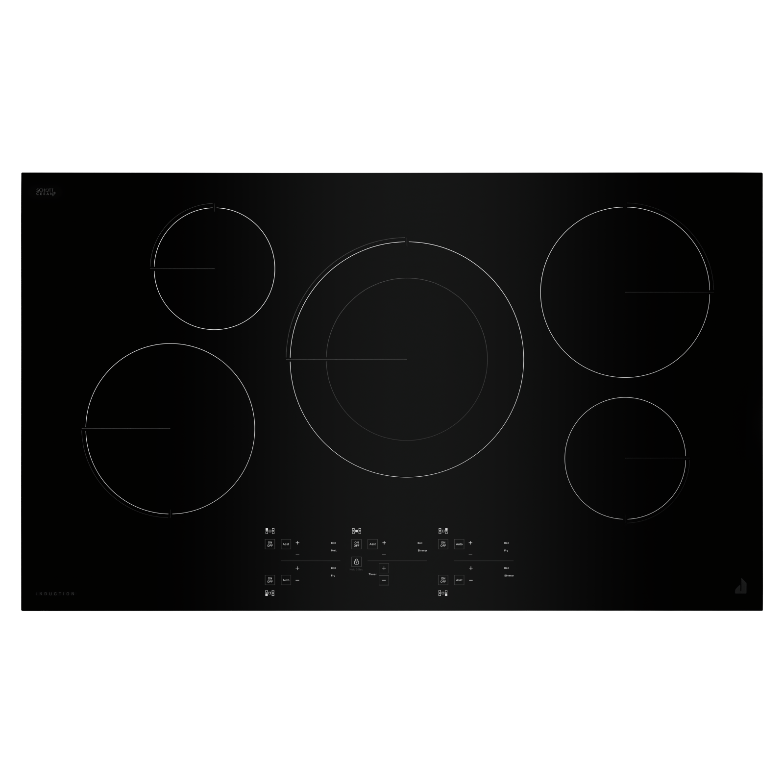 JennAir - 36.3 inch wide Induction Cooktop in Black - JIC4536KB