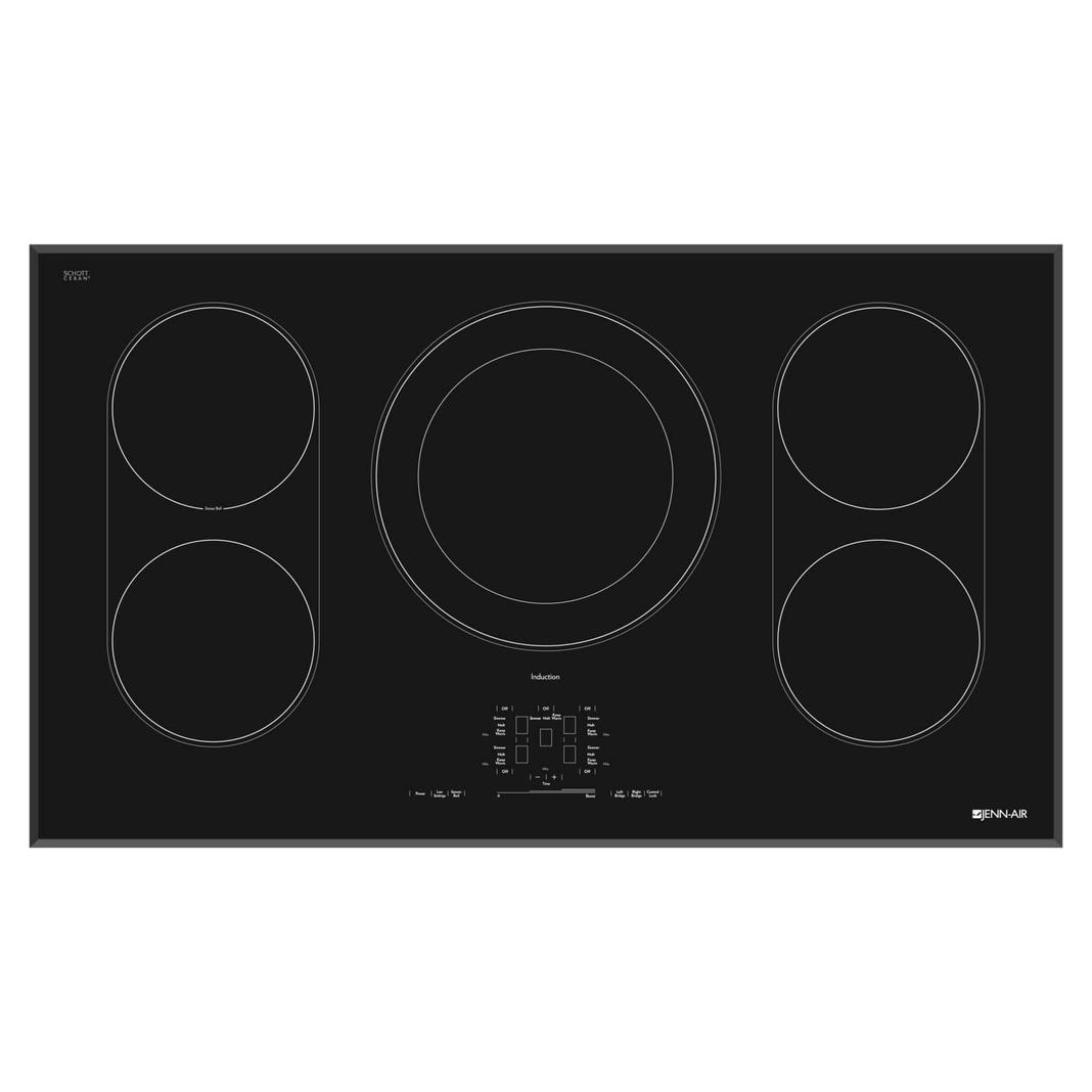 Jennair - 36.3 inch wide Induction Cooktop in Black - JIC4536XB