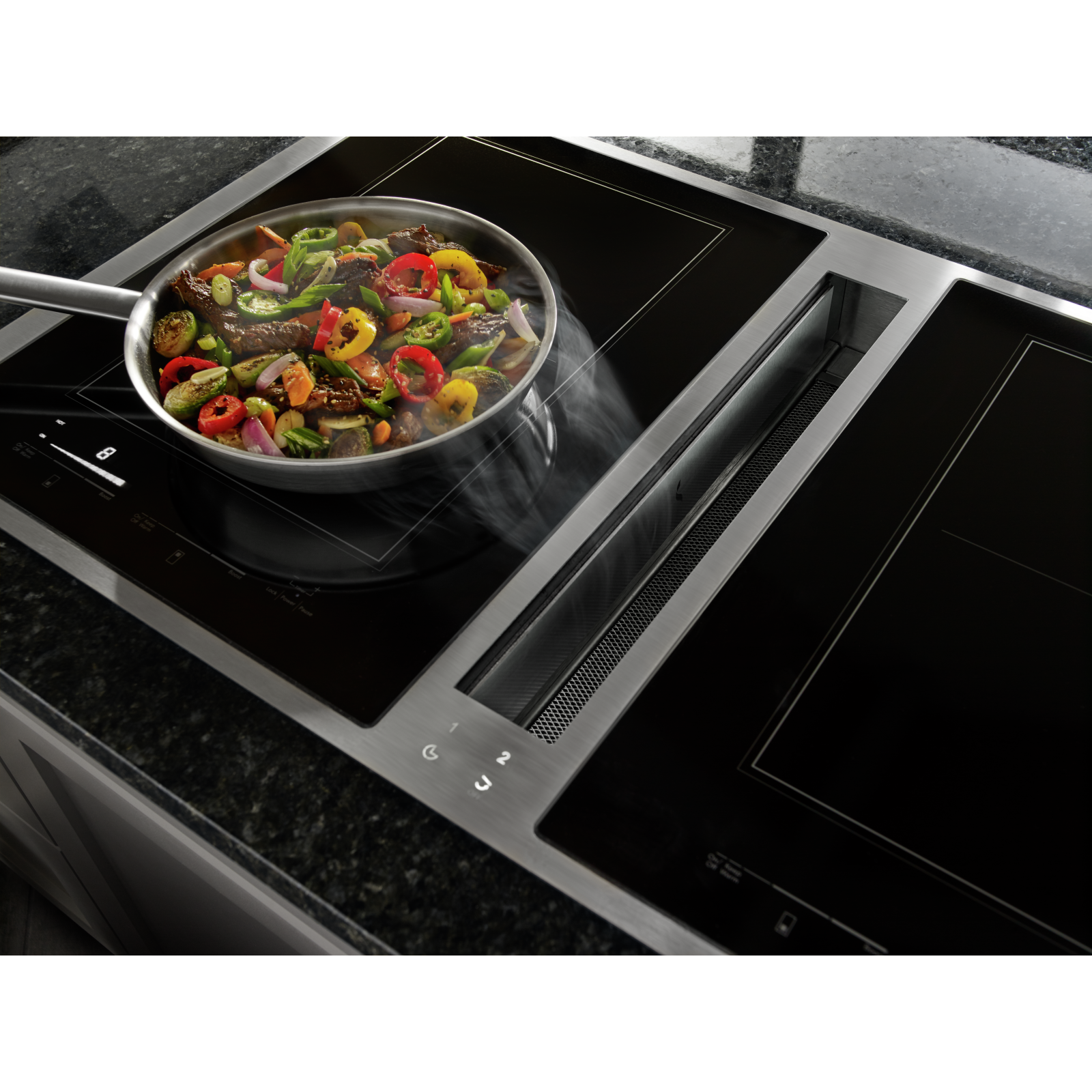 JennAir - 36 Inch Induction Downdraft Cooktop in Stainless - JID4436ES