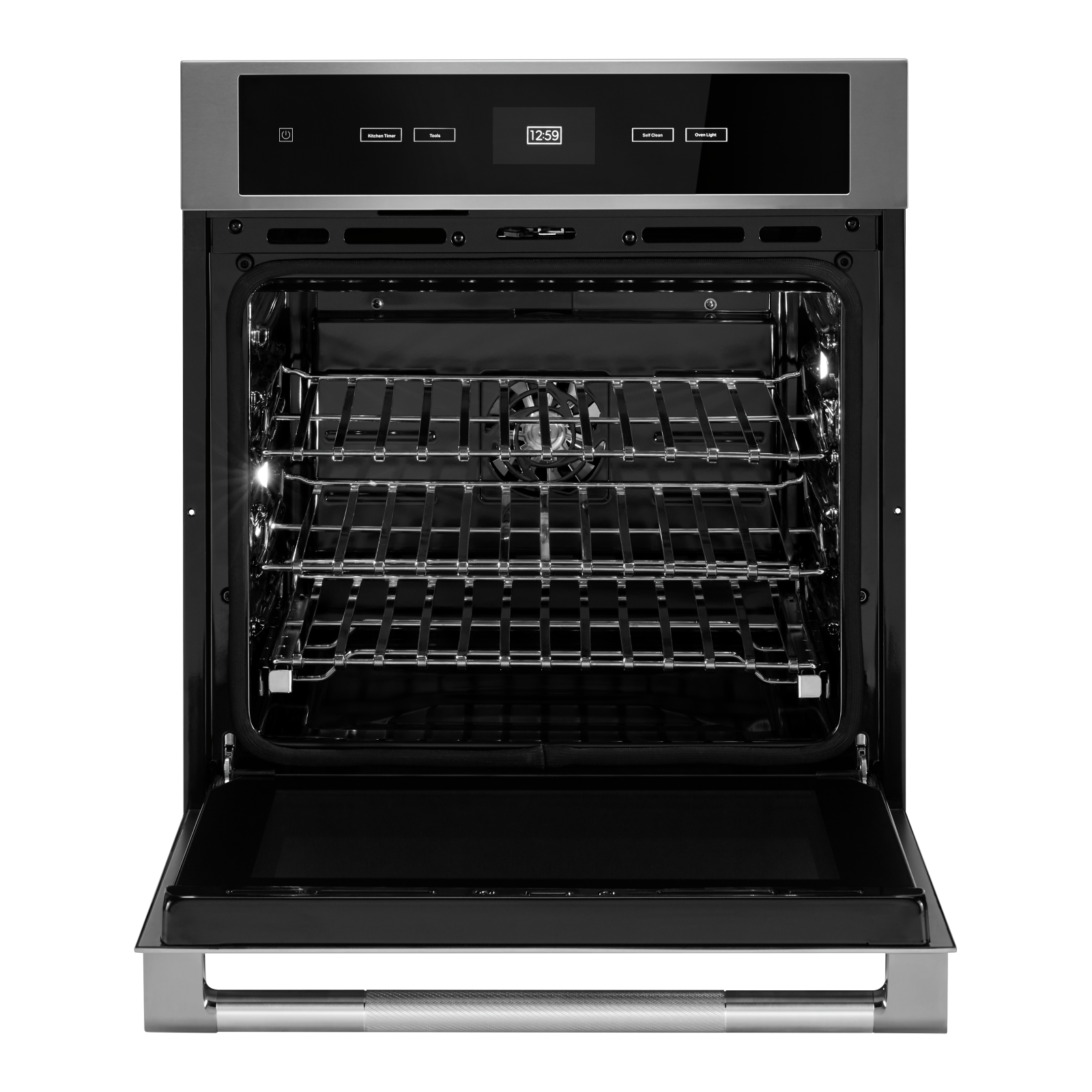 JennAir - 4.3 cu. ft Single Wall Oven in Stainless - JJW2427LL