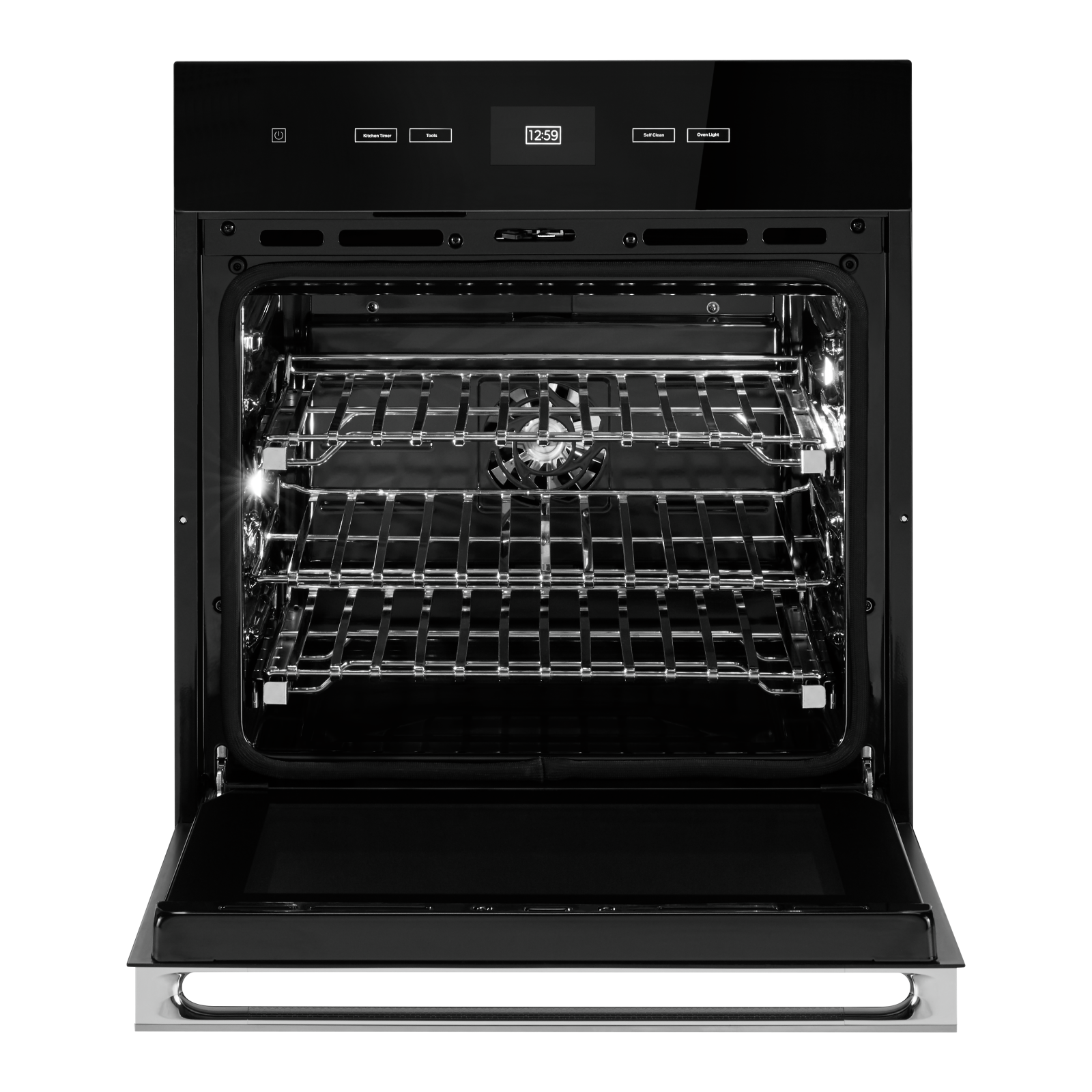 JennAir - 4.3 cu. ft Single Wall Oven in Black - JJW2427LM