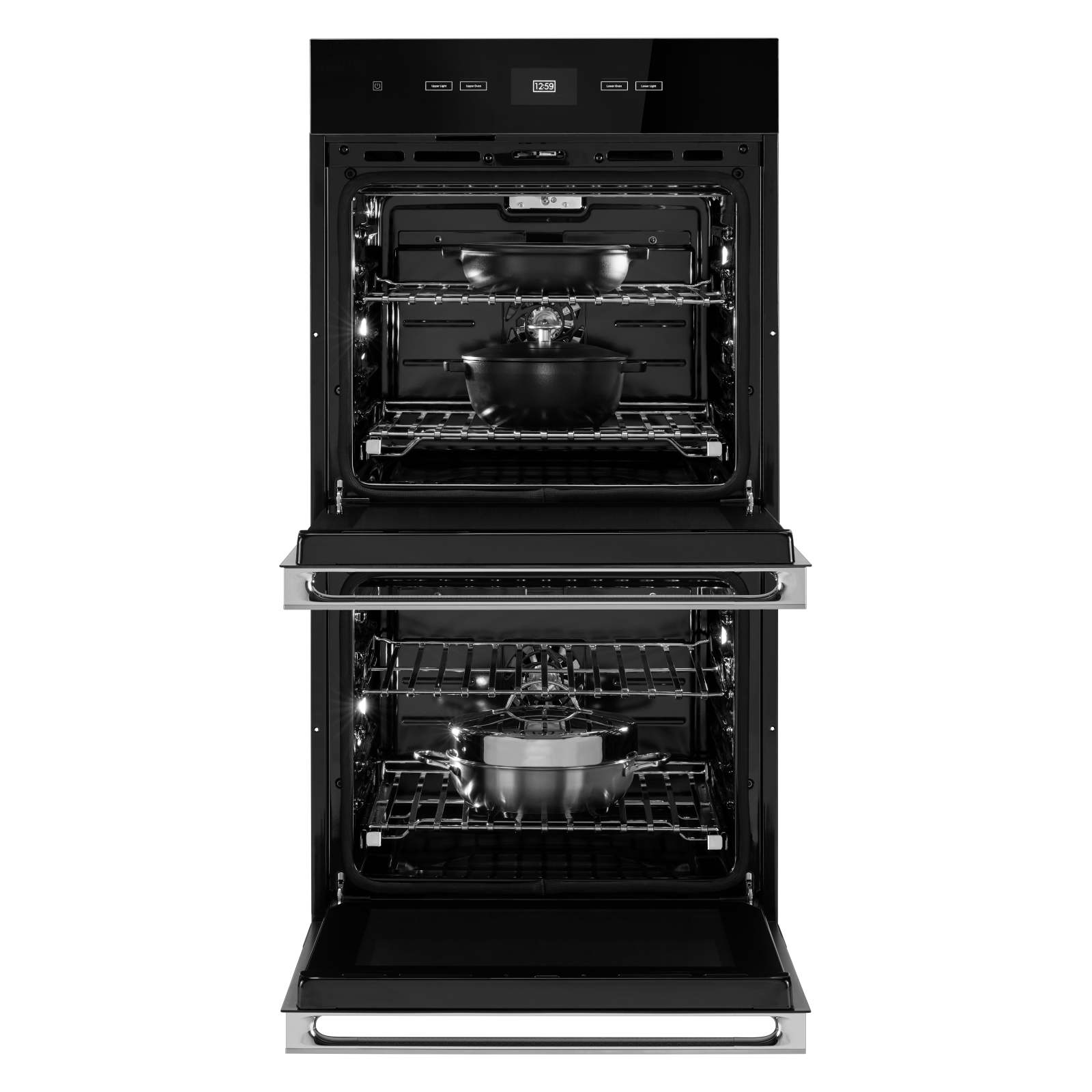 JennAir - 8.6 cu. ft Double Wall Oven in Black - JJW2827LM