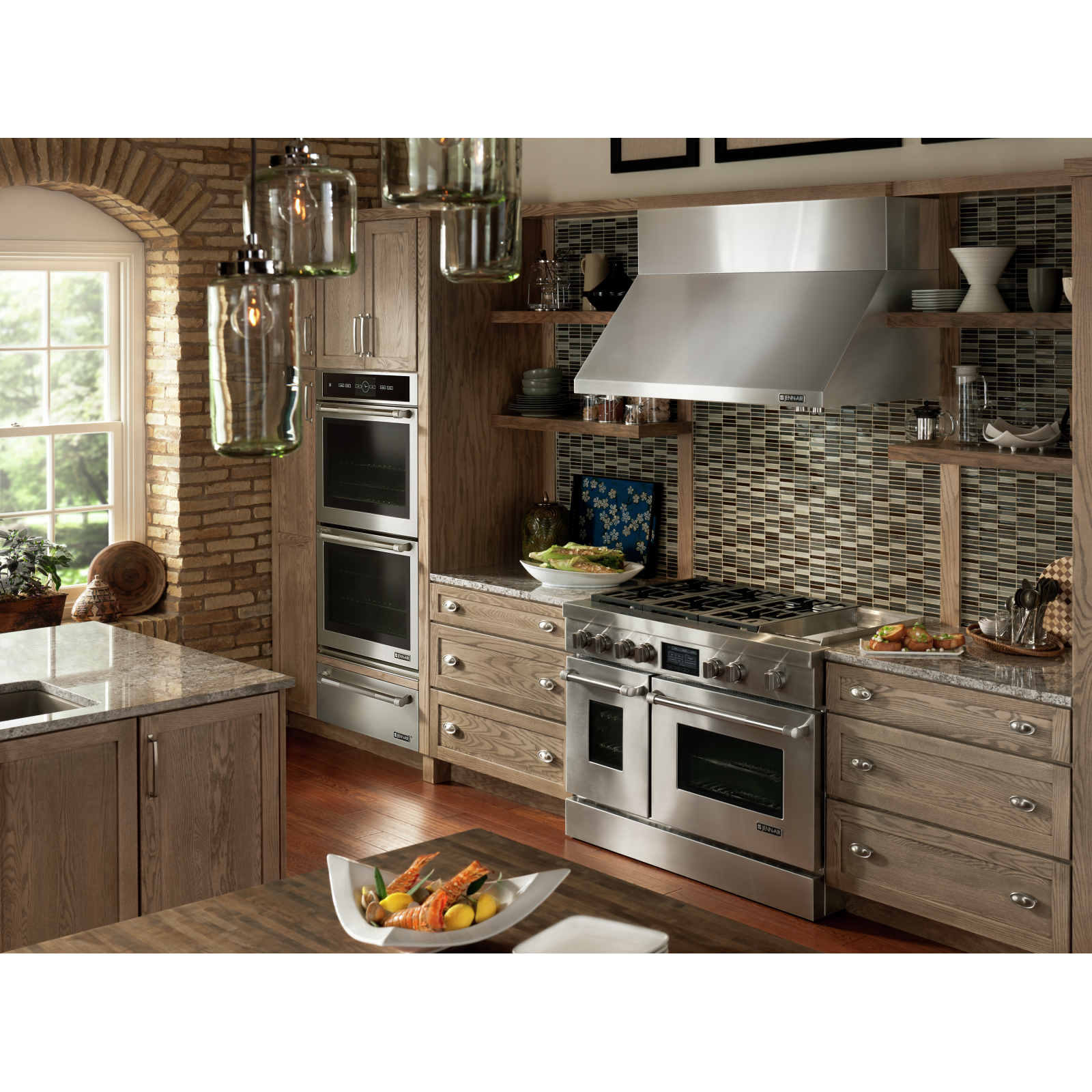 JennAir - 10 cu. ft Double Wall Oven in Stainless - JJW3830DP