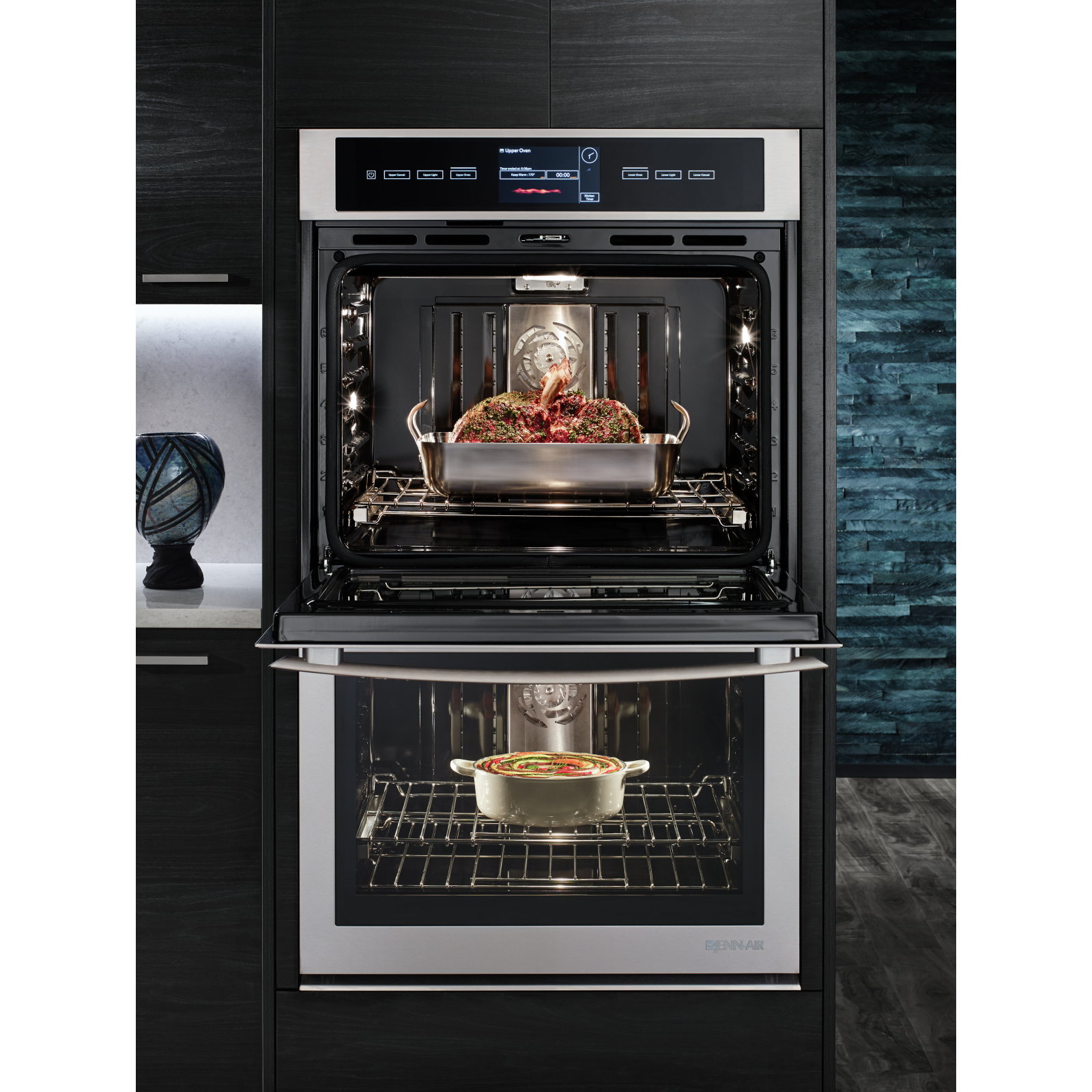 JennAir - 10 cu. ft Double Wall Oven in Stainless - JJW3830DS