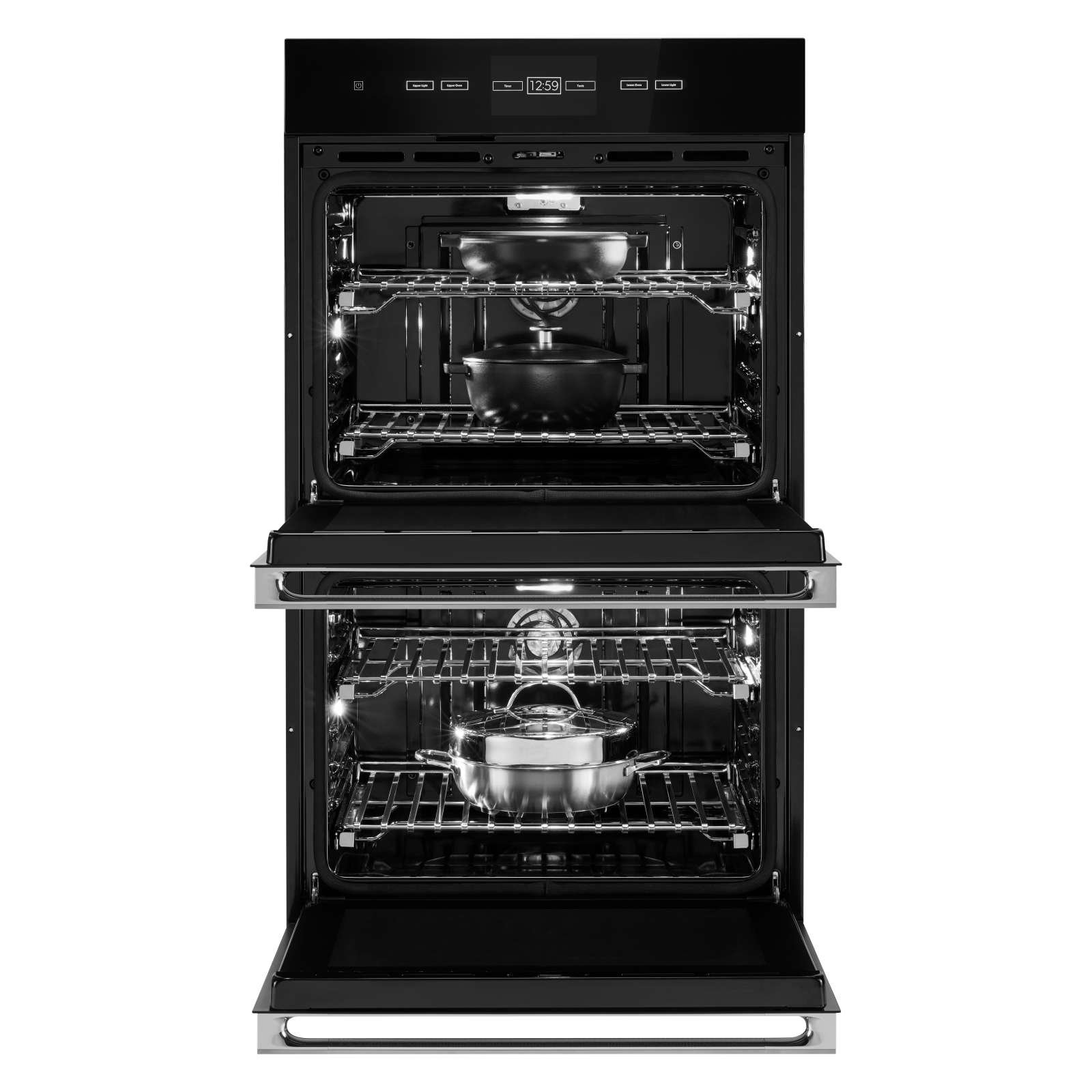 JennAir - 10 cu. ft Double Wall Oven in Black - JJW3830LM