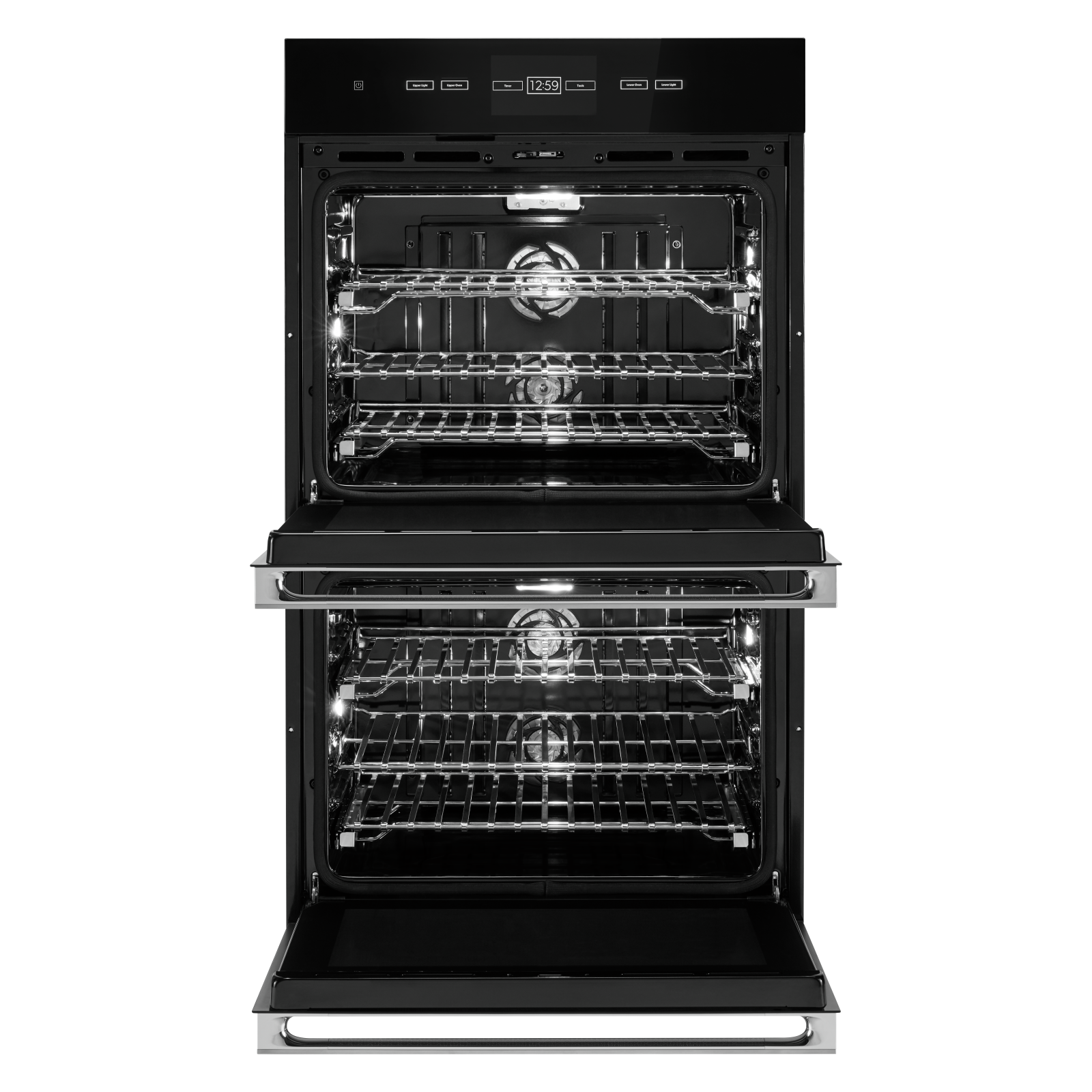JennAir - 10 cu. ft Double Wall Oven in Black - JJW3830LM
