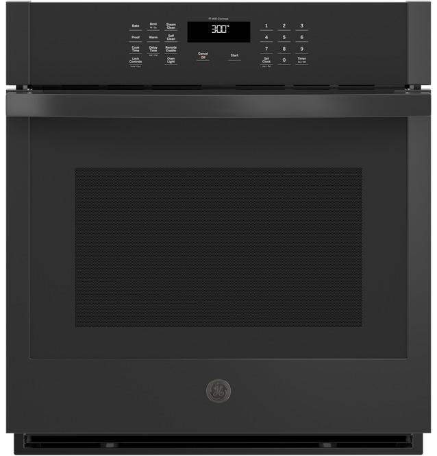 GE - 4.3 cu. ft Single Wall Oven in Black - JKS3000DNBB