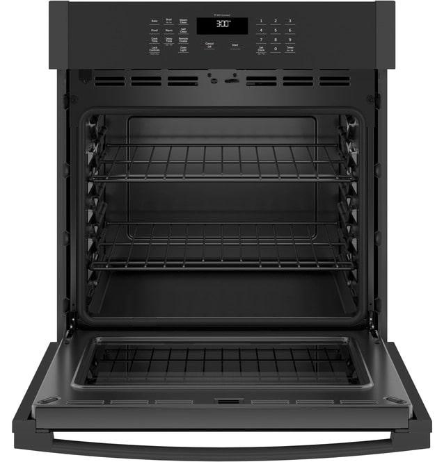 GE - 4.3 cu. ft Single Wall Oven in Black - JKS3000DNBB