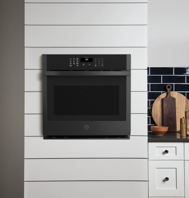 GE - 4.3 cu. ft Single Wall Oven in Black - JKS3000DNBB