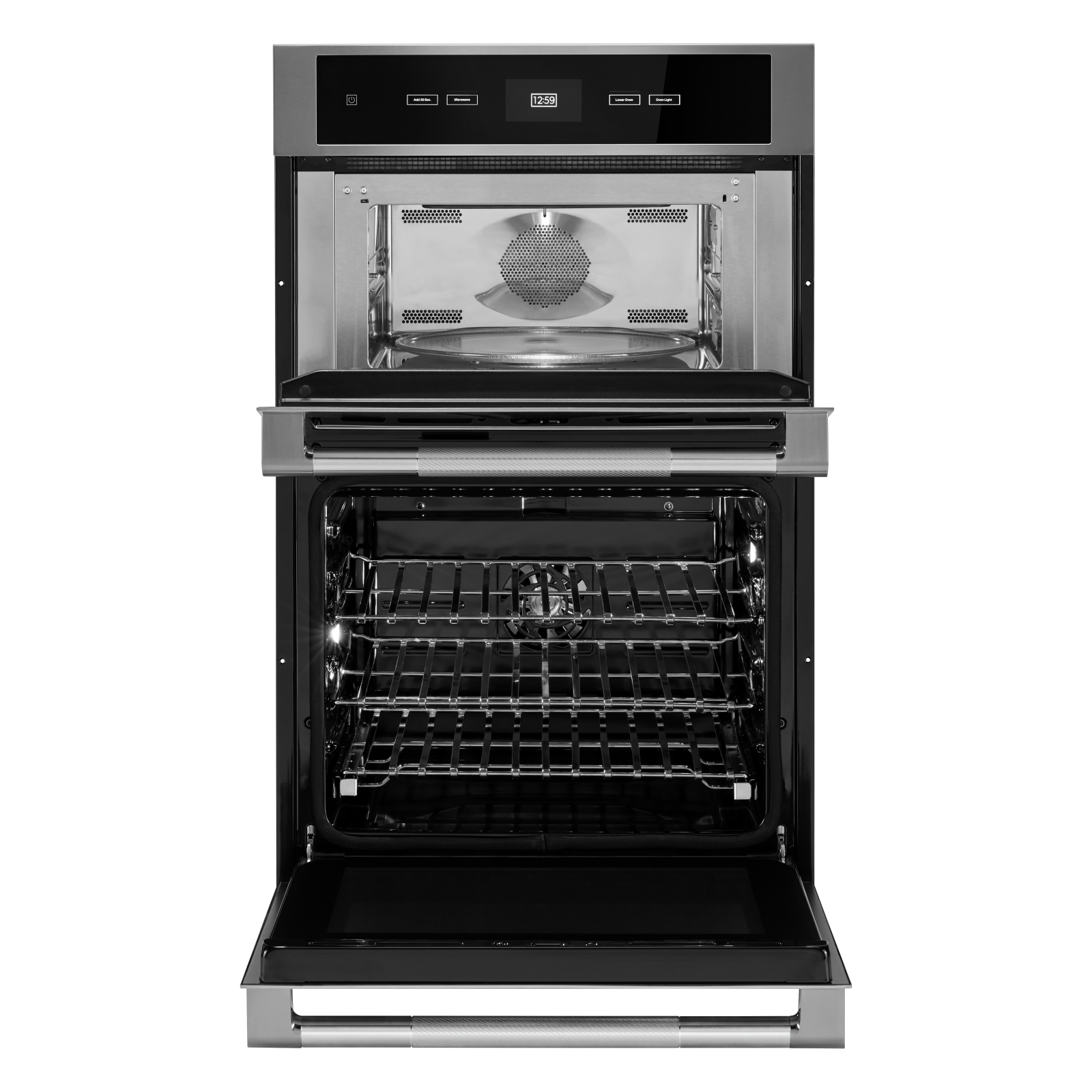 JennAir - 5.7 cu. ft Combination Wall Oven in Stainless - JMW2427LL