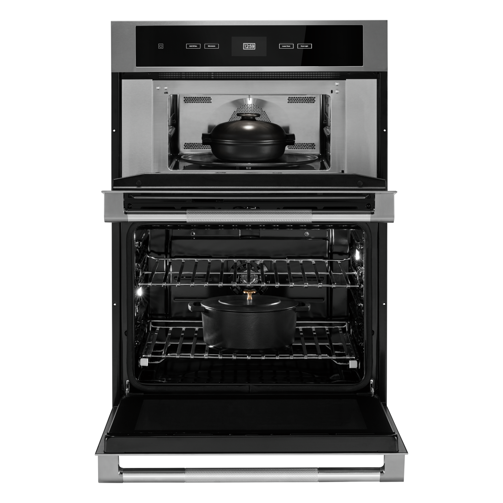 JennAir - 6.4 cu. ft Combination Wall Oven in Stainless - JMW2430LL