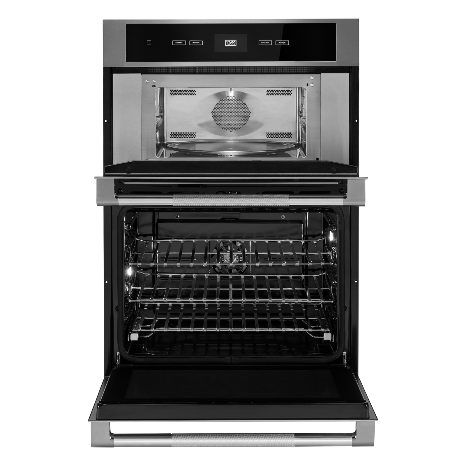 JennAir - 6.4 cu. ft Combination Wall Oven in Stainless - JMW2430LL