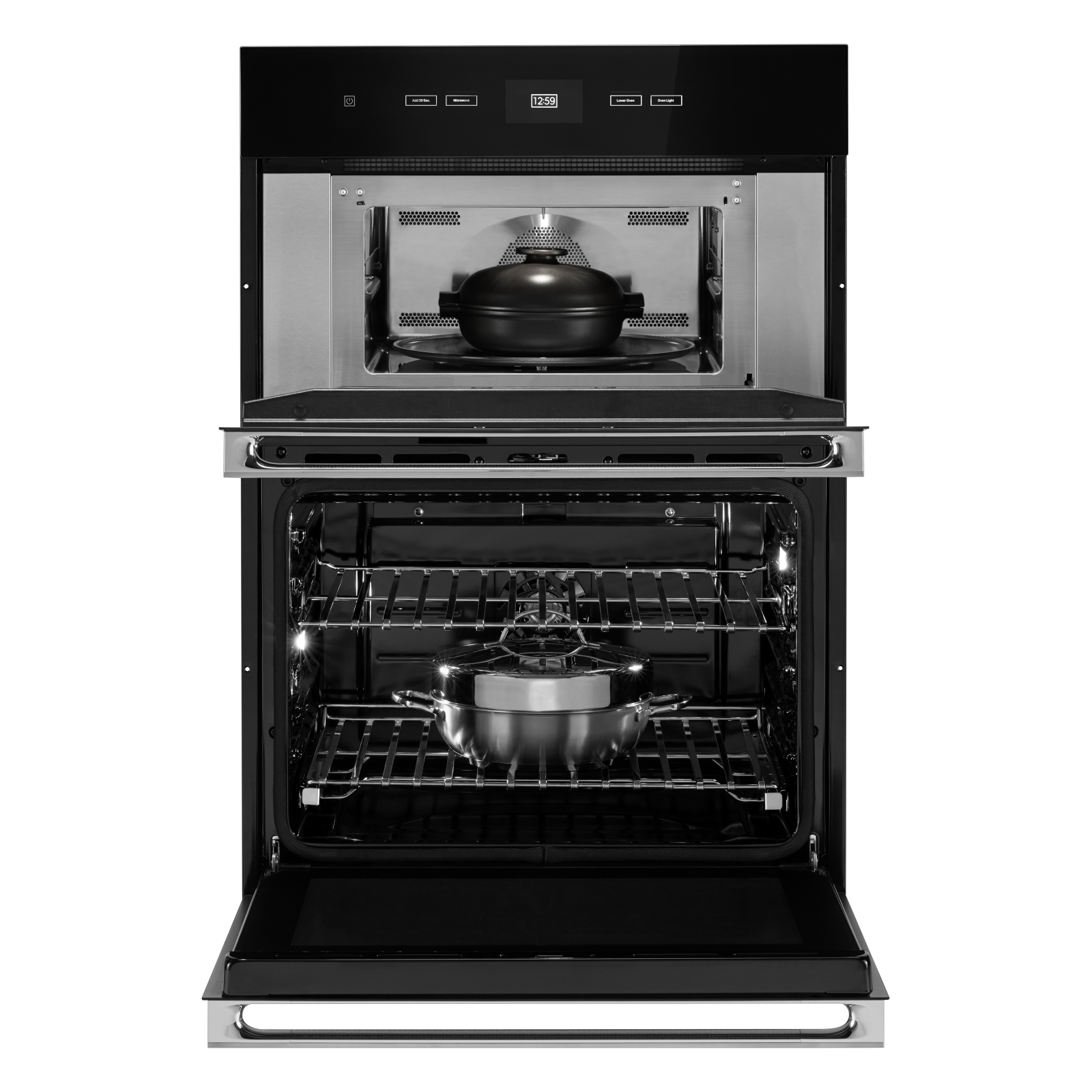 JennAir - 6.4 cu. ft Combination Wall Oven in Black - JMW2430LM