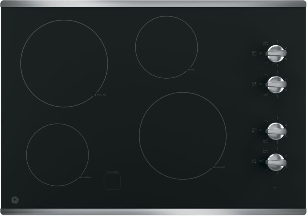 GE - 29.75 inch wide Electric Cooktop in Stainless - JP3030SJSS
