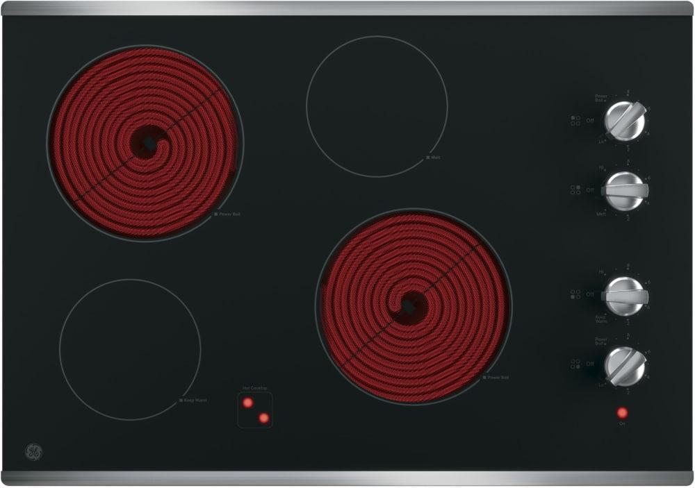 GE - 29.75 inch wide Electric Cooktop in Stainless - JP3030SJSS