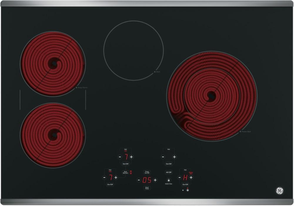 GE - 29.87 inch wide Electric Cooktop in Stainless - JP5030SJSS