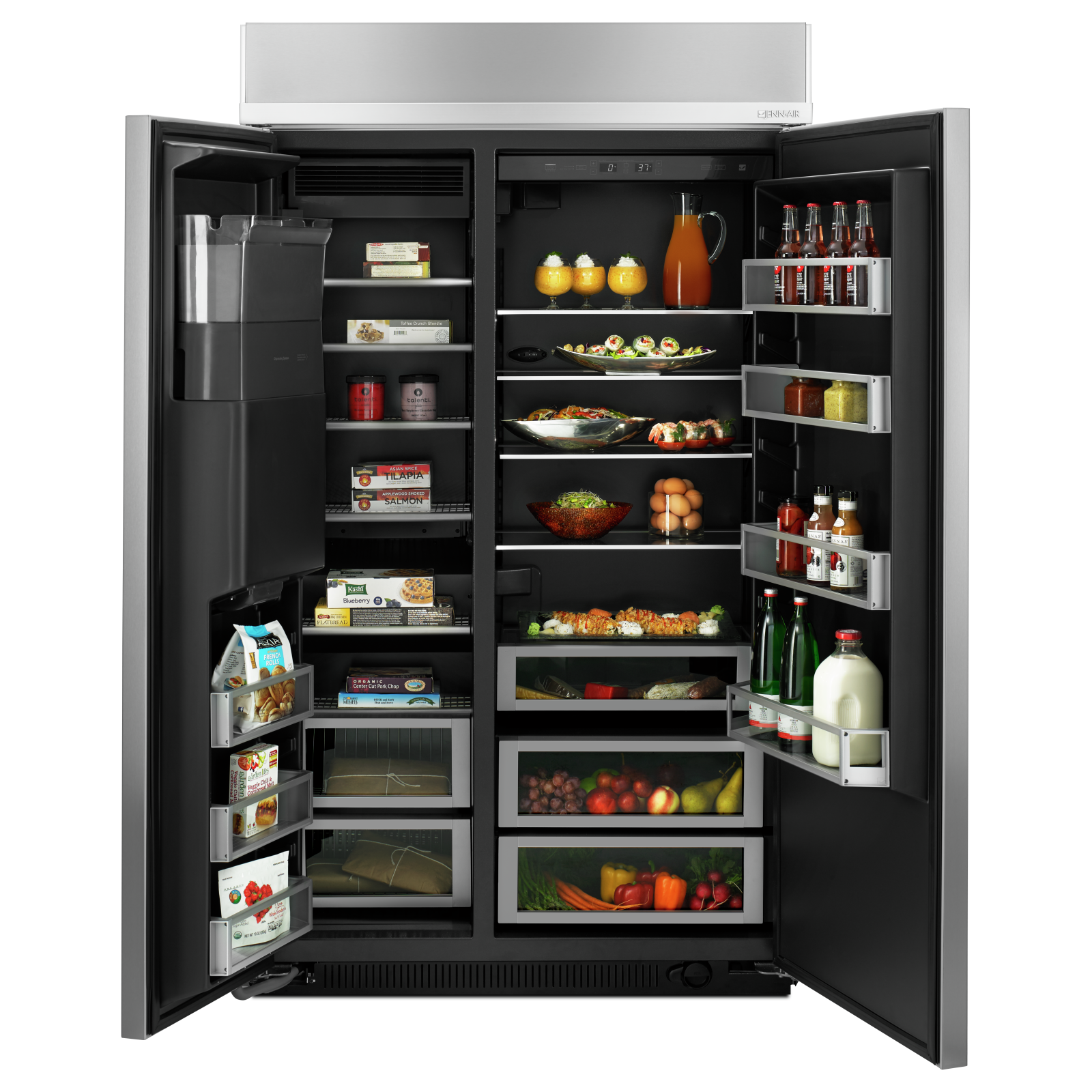 JennAir - 48.375 Inch 29.52 cu. ft Built In / Integrated Refrigerator in Stainless - JS48SSDUDE