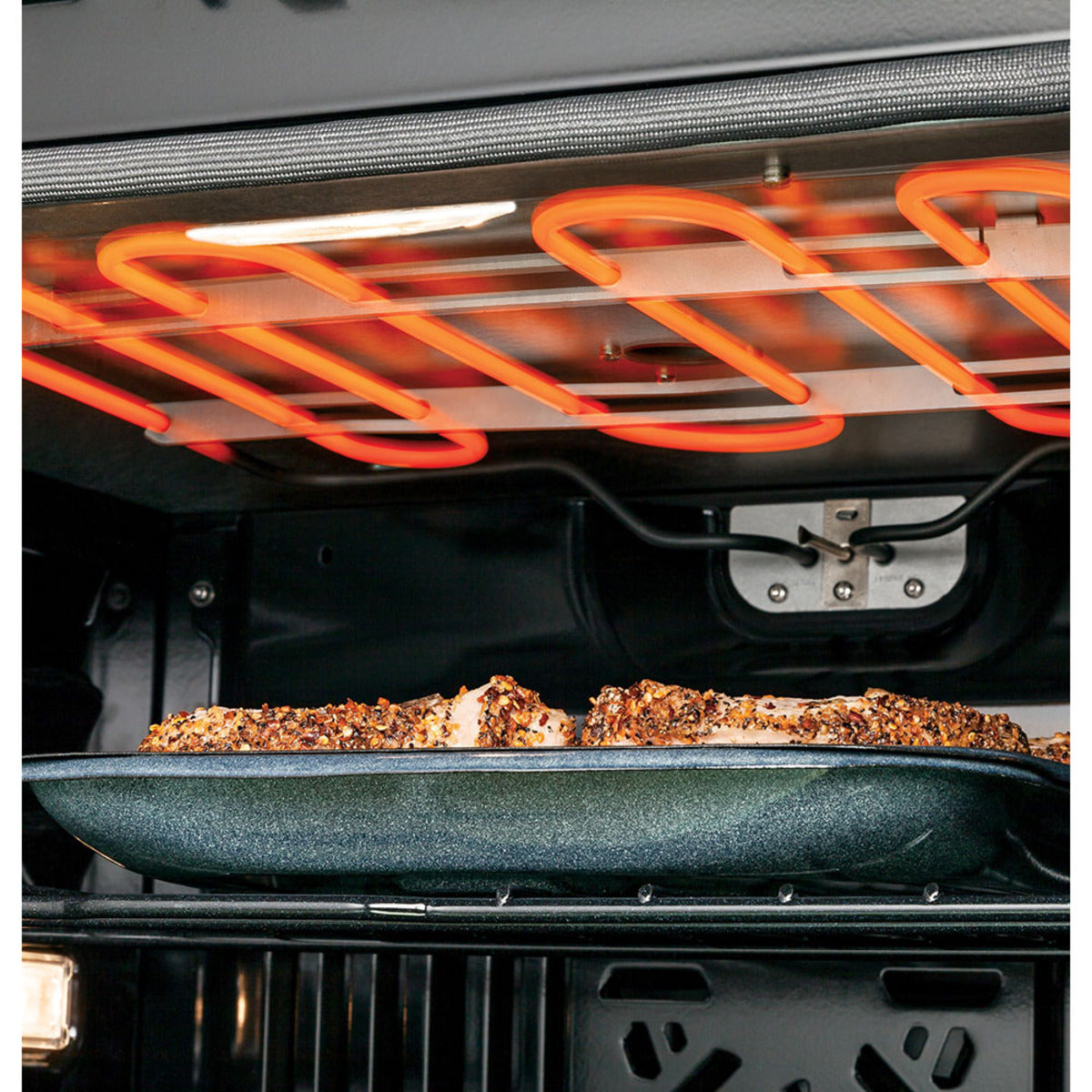 GE - 6.7 cu. ft Combination Wall Oven in Stainless - JT3800SHSS