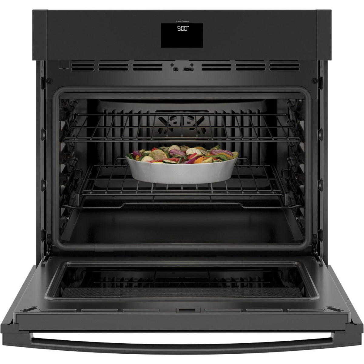 GE - 5 cu. ft Single Wall Oven in Black - JTS5000DNBB