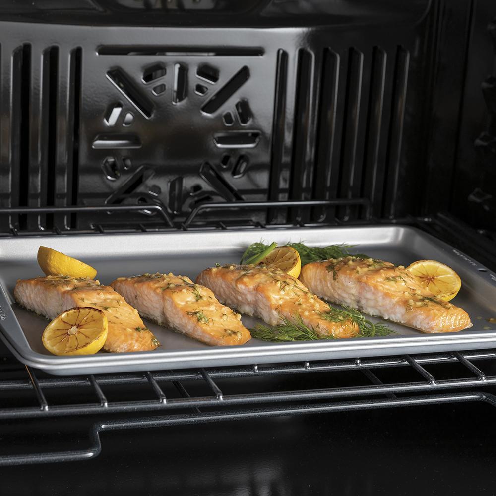 GE - 5 cu. ft Single Wall Oven in Grey - JTS5000ENES