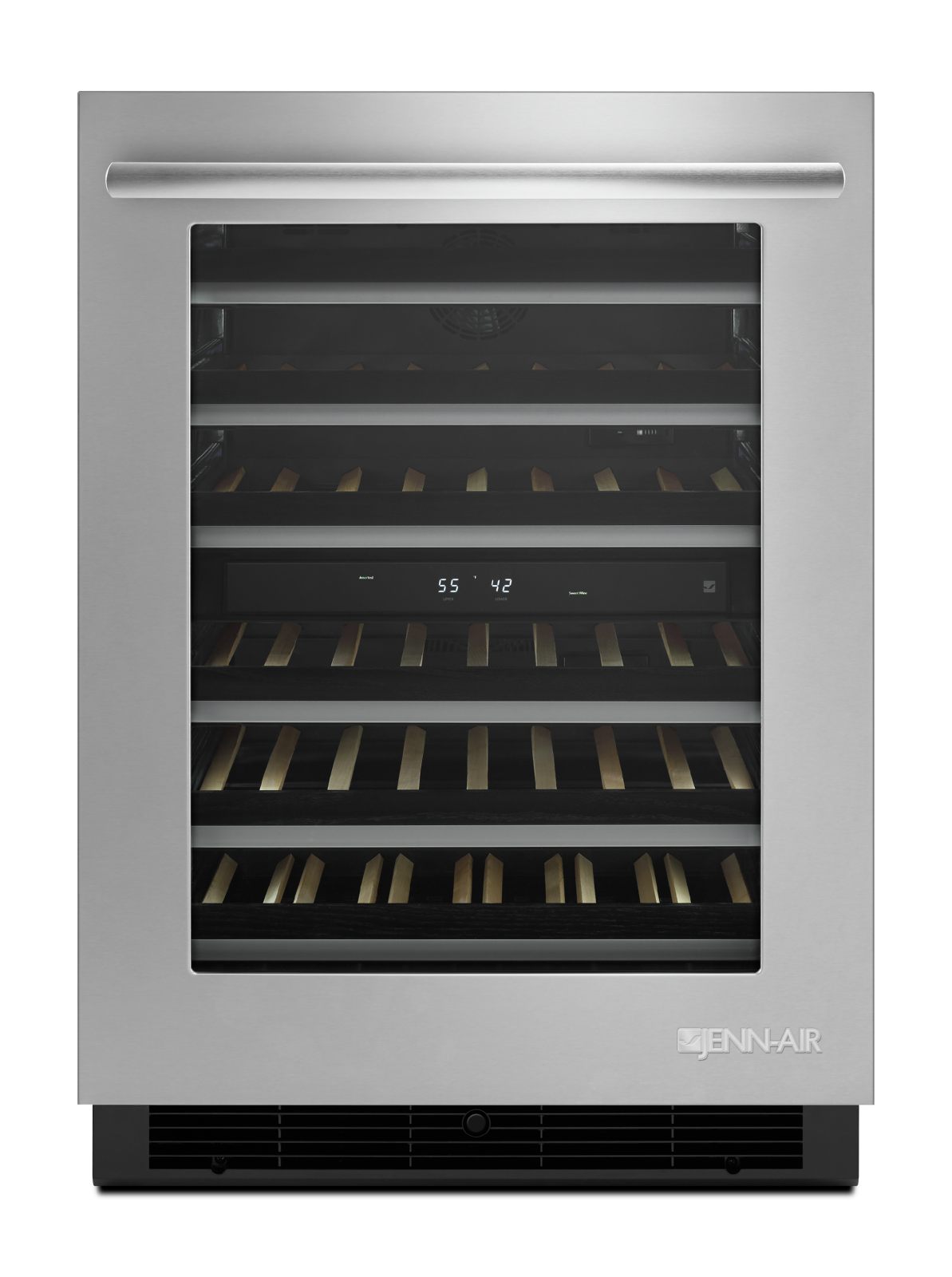 JennAir - 23.88 Inch 46 Wine Bottles Wine Fridge Refrigerator in Stainless - JUW24FRERS