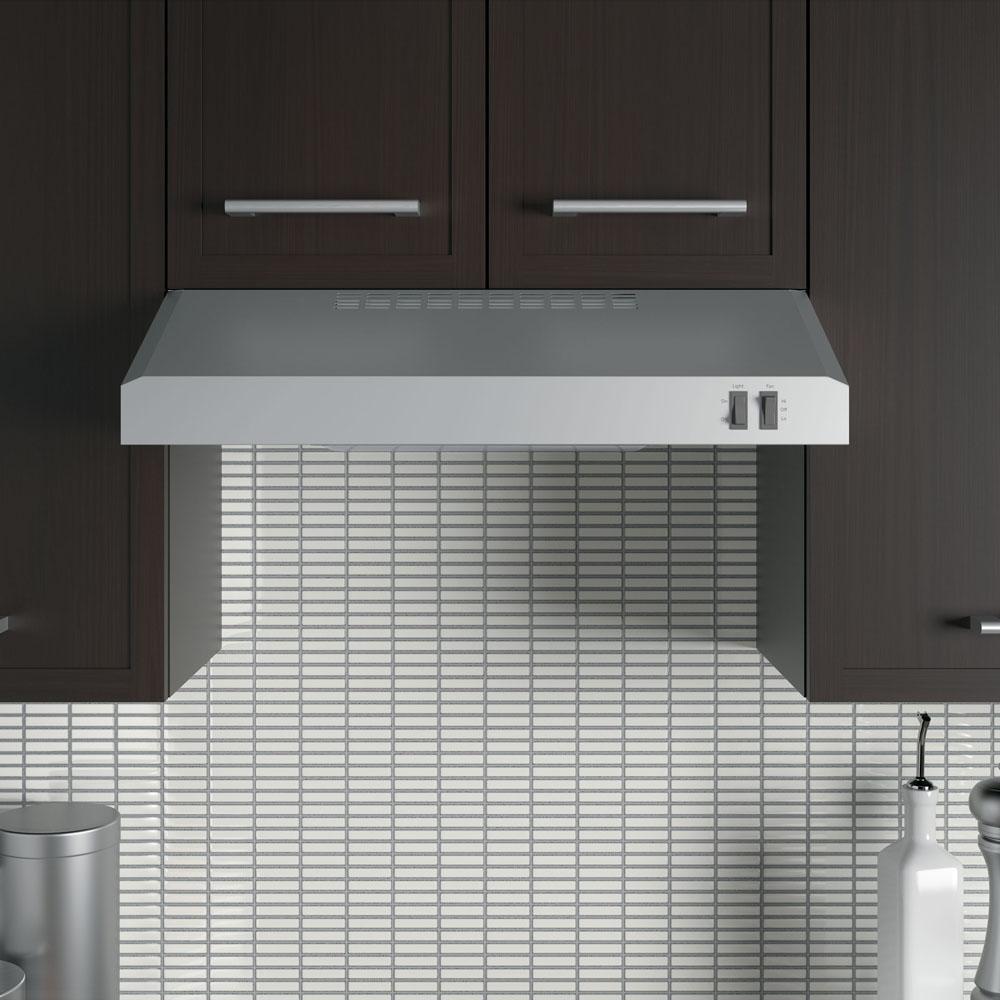 GE - 23.87 Inch 200 CFM Under Cabinet Range Vent in Stainless - JVX3240SJSSC