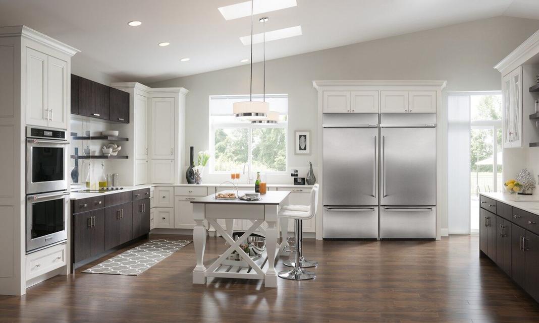 KitchenAid - 35.25 Inch 20.86 cu. ft Built In / Integrated Bottom Mount Refrigerator in Stainless - KBBR306ESS