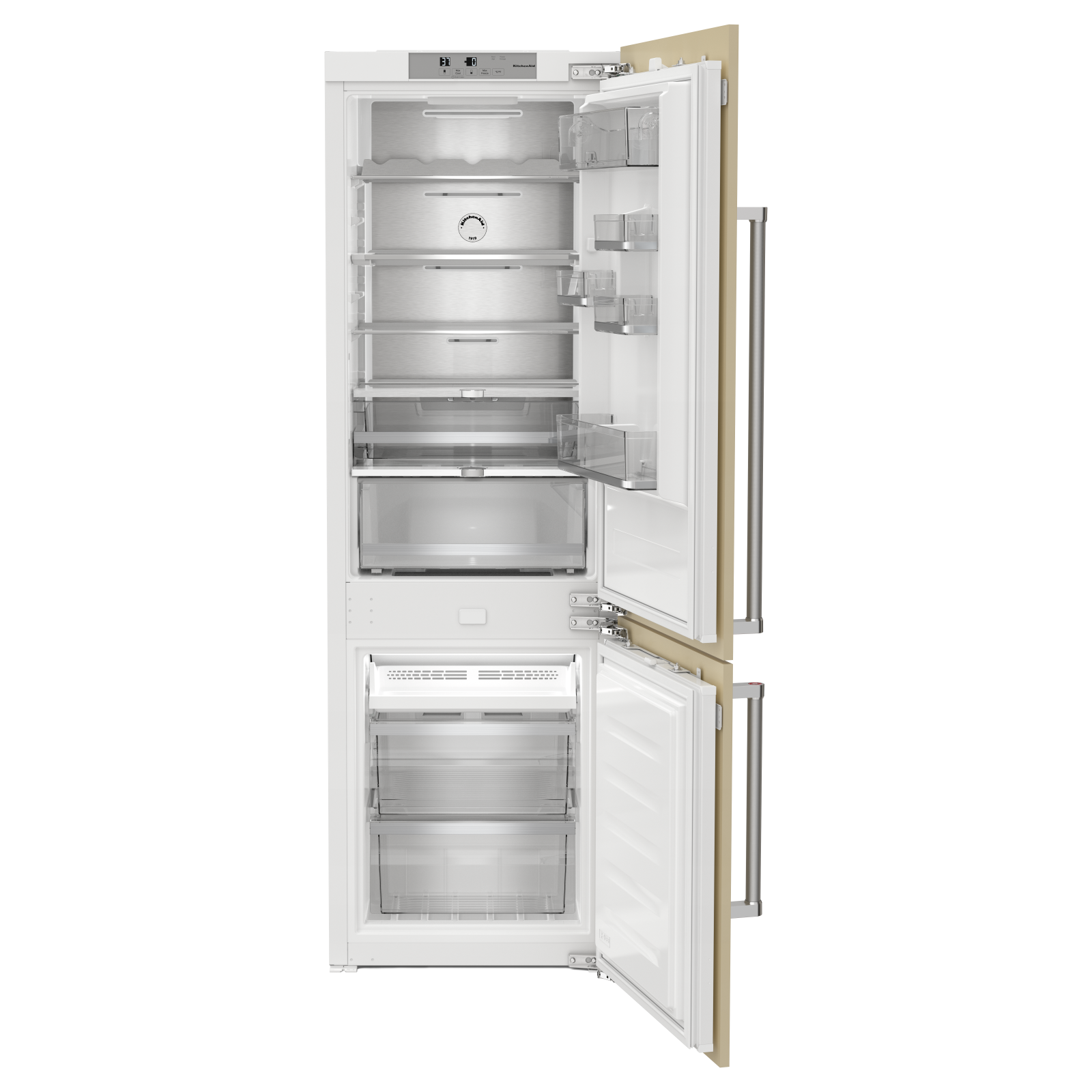KitchenAid - 21.06 Inch 8.8 cu. ft Bottom Mount Refrigerator in Panel Ready - KBBX102MPA