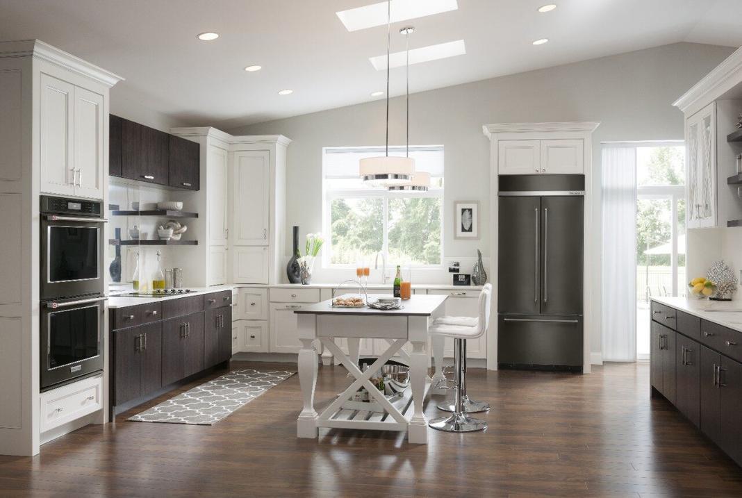 KitchenAid - 42.25 Inch 24 cu. ft French Door Refrigerator in Black Stainless - KBFN502EBS