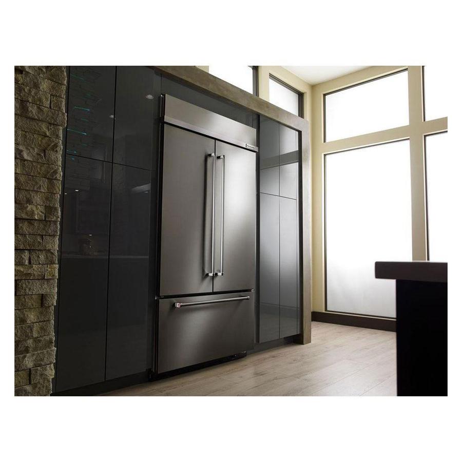 KitchenAid - 42.3 Inch 24.2 cu. ft Built In / Integrated French Door Refrigerator in Stainless - KBFN502ESS