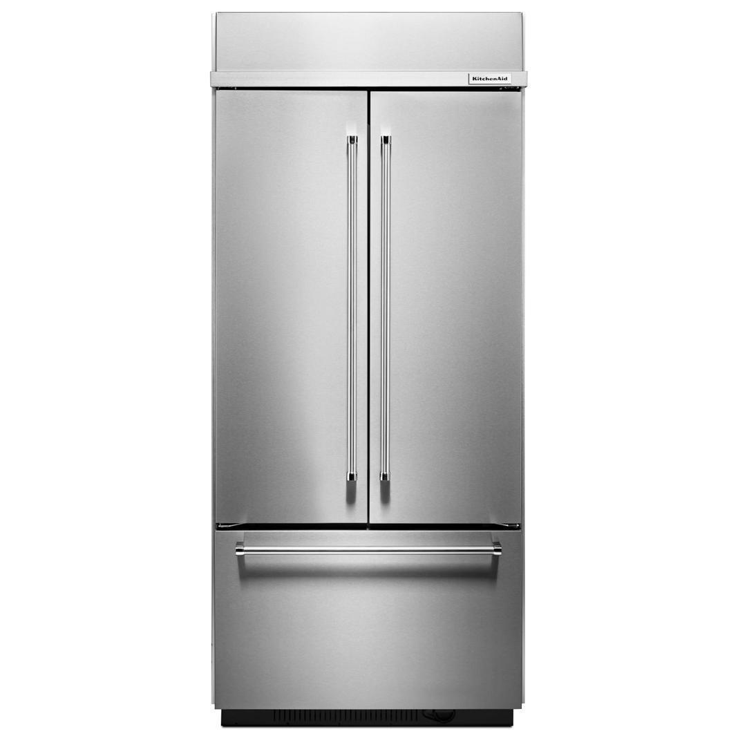 KitchenAid - 36.25 Inch 20.81 cu. ft French Door Refrigerator in Stainless - KBFN506ESS