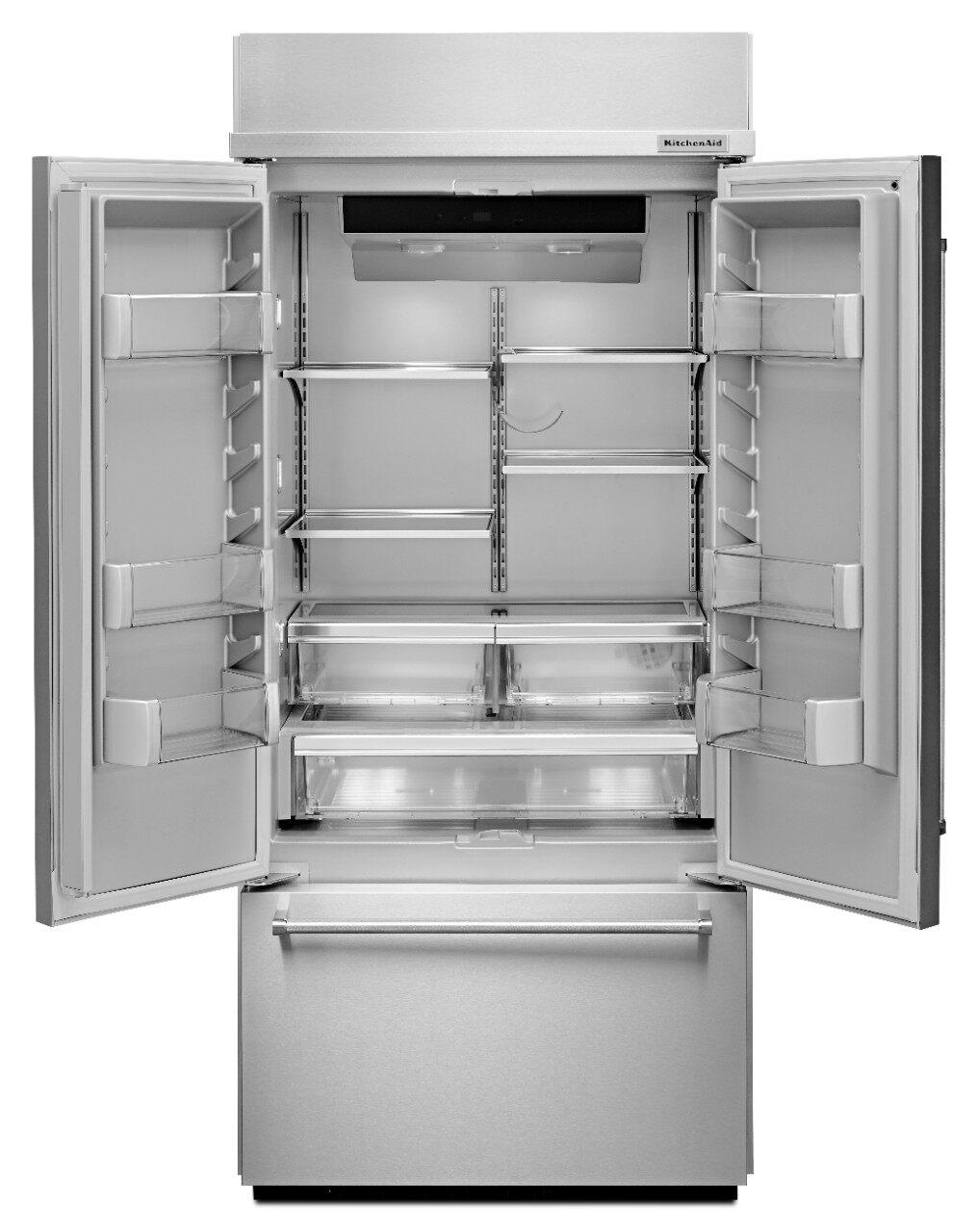 KitchenAid - 36.25 Inch 20.81 cu. ft French Door Refrigerator in Stainless - KBFN506ESS