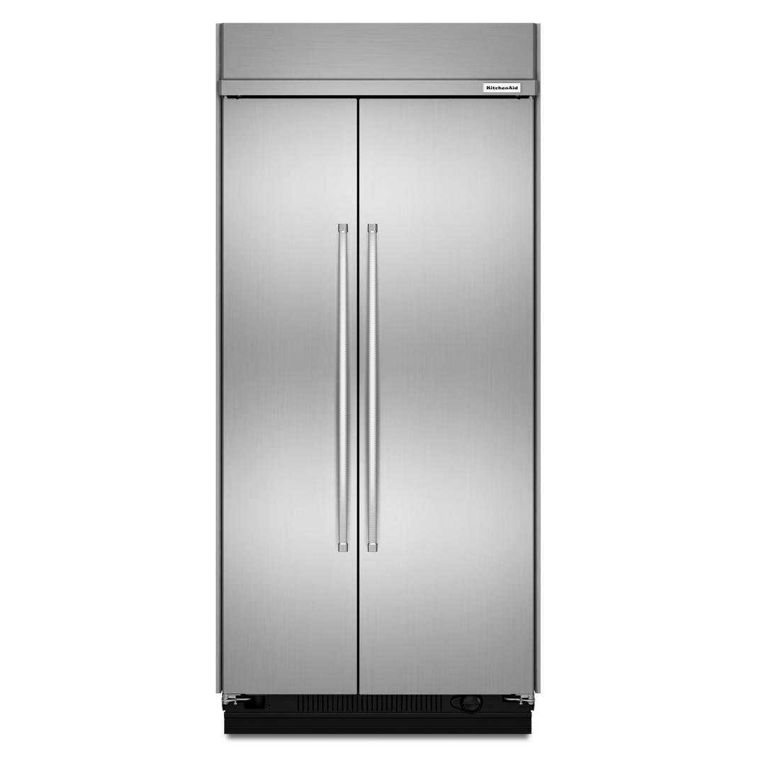 KitchenAid - 42.25 Inch 25.5 cu. ft Side by Side Refrigerator in Stainless - KBSN602ESS