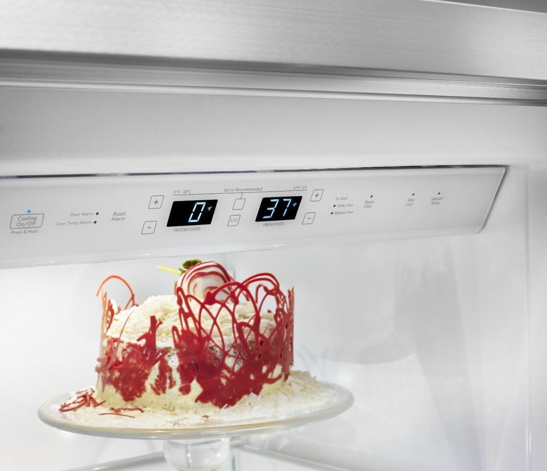 KitchenAid - 42.25 Inch 25.5 cu. ft Side by Side Refrigerator in Stainless - KBSN602ESS