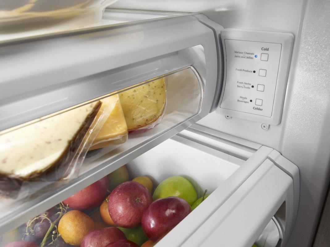 KitchenAid - 42.25 Inch 25.5 cu. ft Side by Side Refrigerator in Stainless - KBSN602ESS