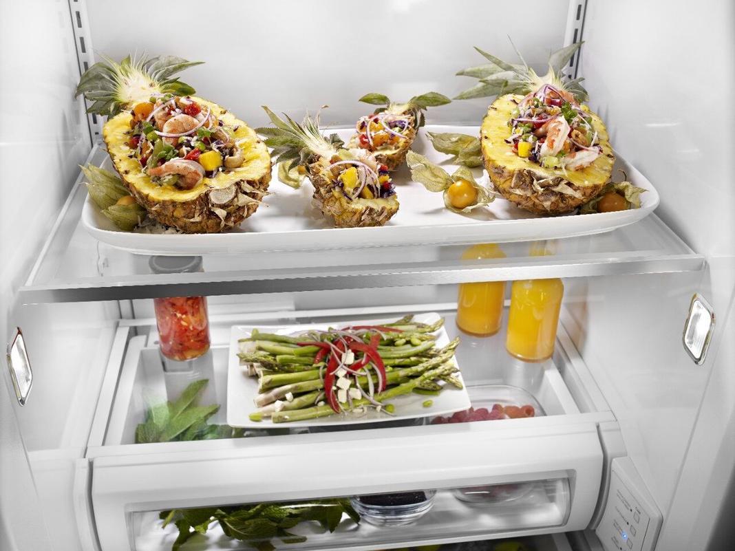 KitchenAid - 48.25 Inch 30 cu. ft Side by Side Refrigerator in Stainless - KBSN608ESS