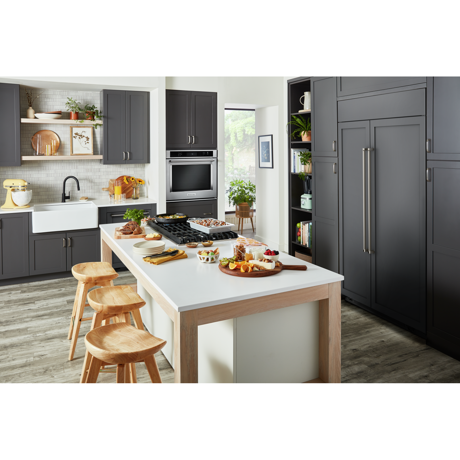 KitchenAid - 41.25 Inch 25.5 cu. ft Side-by-Side Refrigerator in Panel Ready - KBSN702MPA