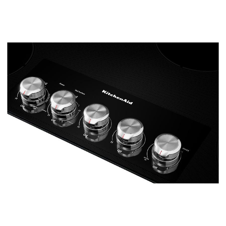 KitchenAid - 36.31 inch wide Electric Cooktop in Black - KCES556HBL