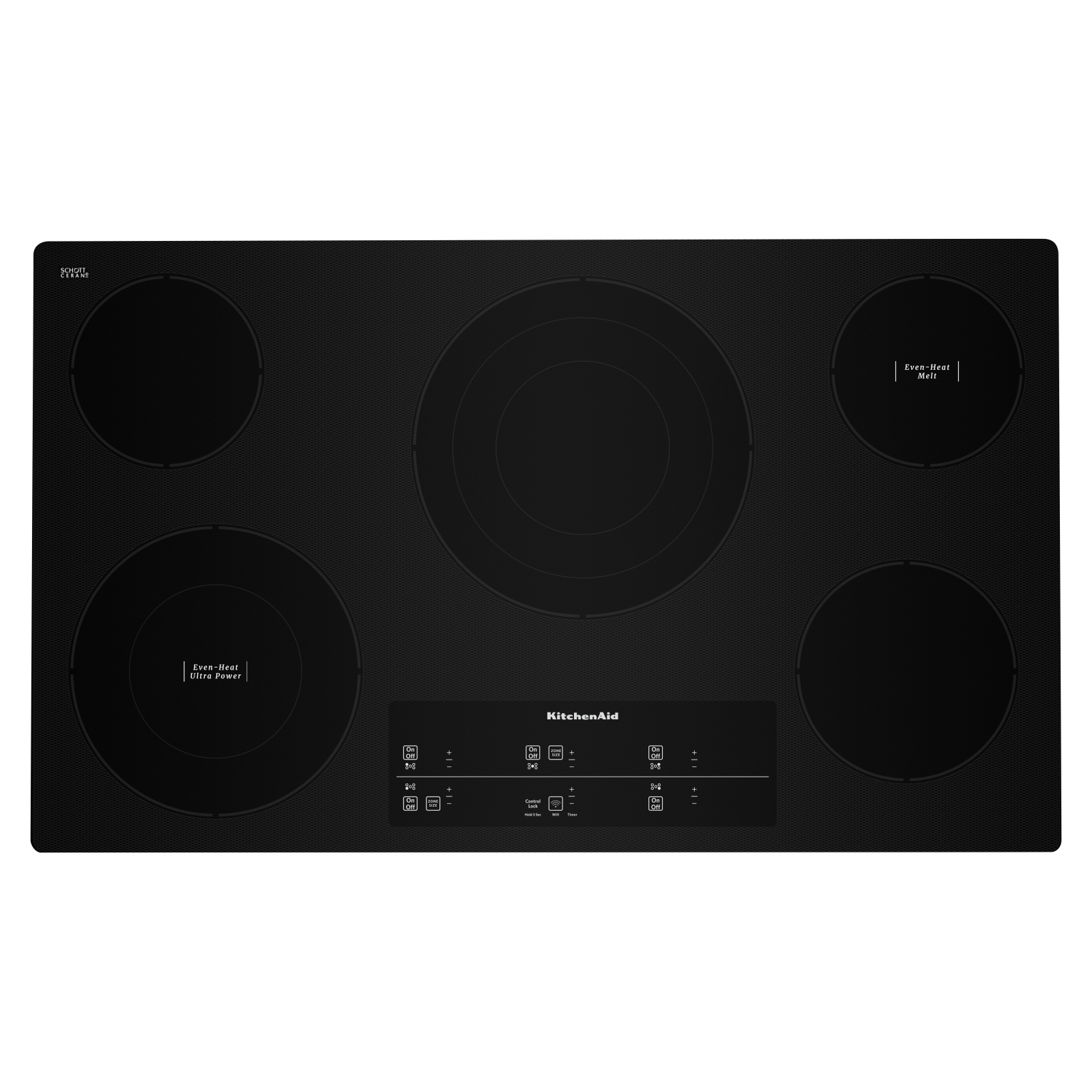 KitchenAid - 34.4 inch wide Electric Cooktop in Black - KCES956KBL