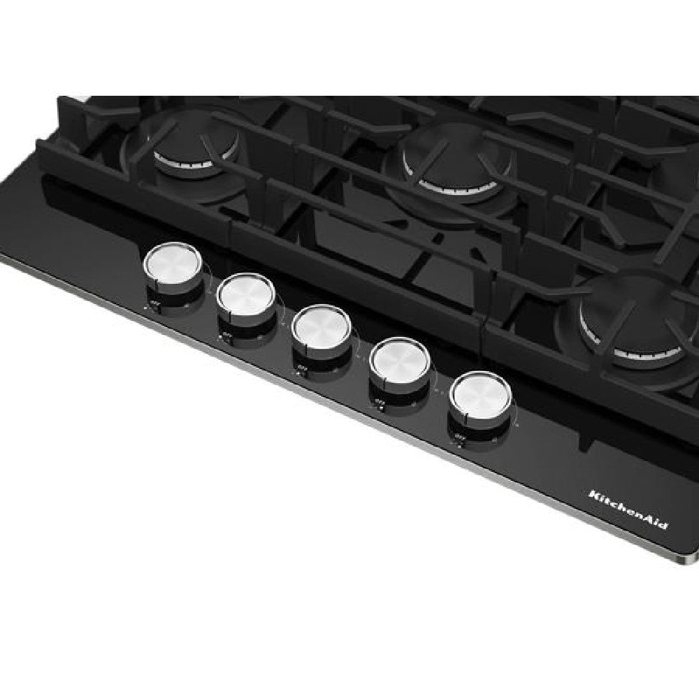 KitchenAid - 30.4 Inch Gas Cooktop in Black - KCGG530PBL