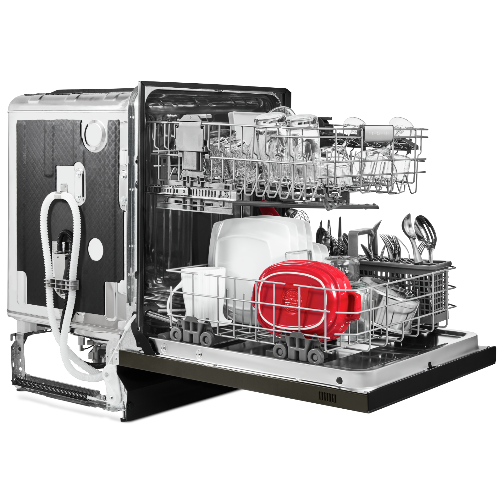 KitchenAid - 46 dBA Built In Dishwasher in Black Stainless - KDFE104HBS